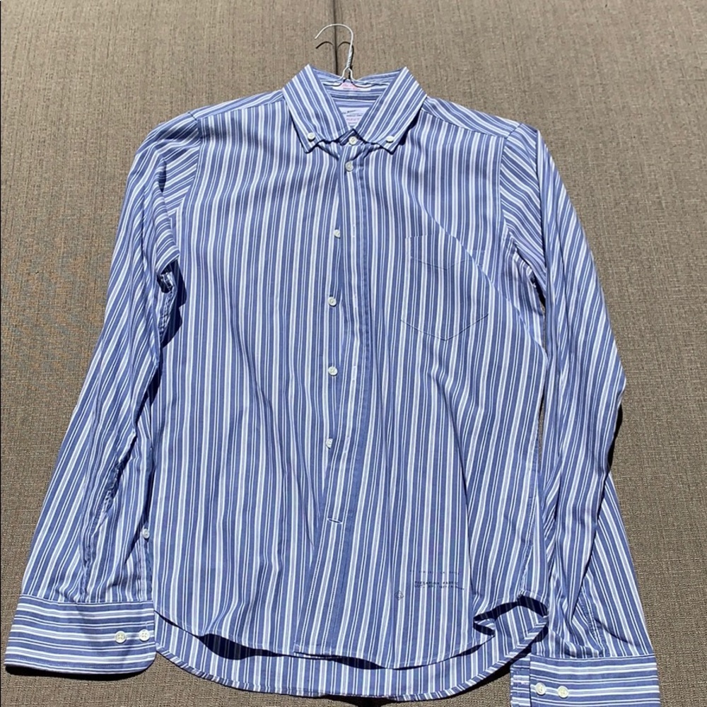 Gant Rugger blue and white striped button-down.